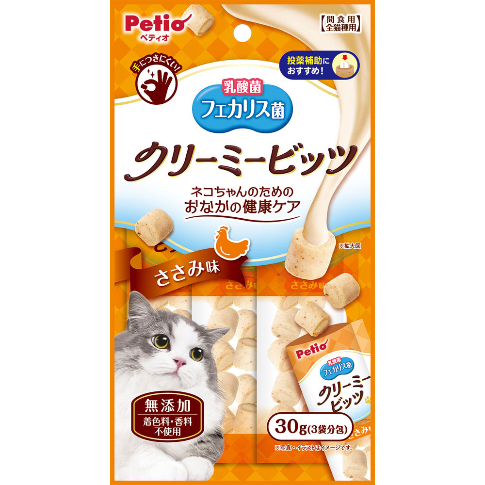 クリーミービッツ　フェカリス菌　ささみ味 ３０ｇ（１０ｇ×３袋） ペティオ