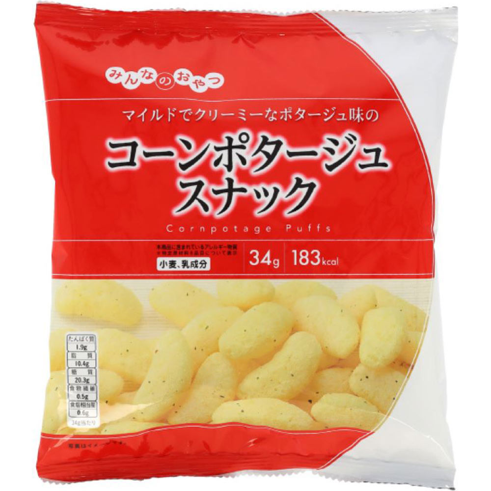 みんなのおやつ　コーンポタージュスナック ３４ｇ モントワール