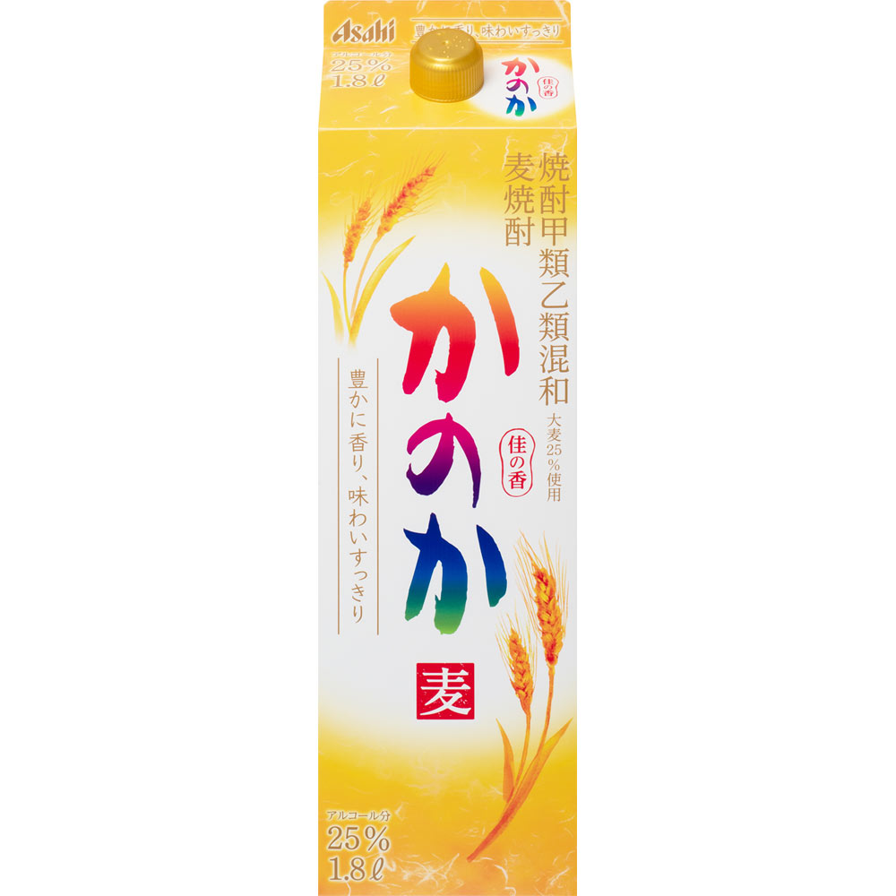かのか ２５度 麦 パック １８００ｍｌ アサヒビール