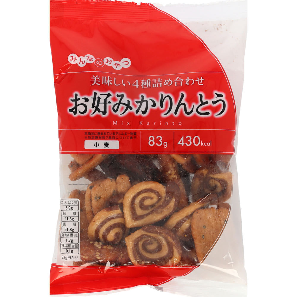 みんなのおやつ　お好みかりんとう ８３ｇ モントワール