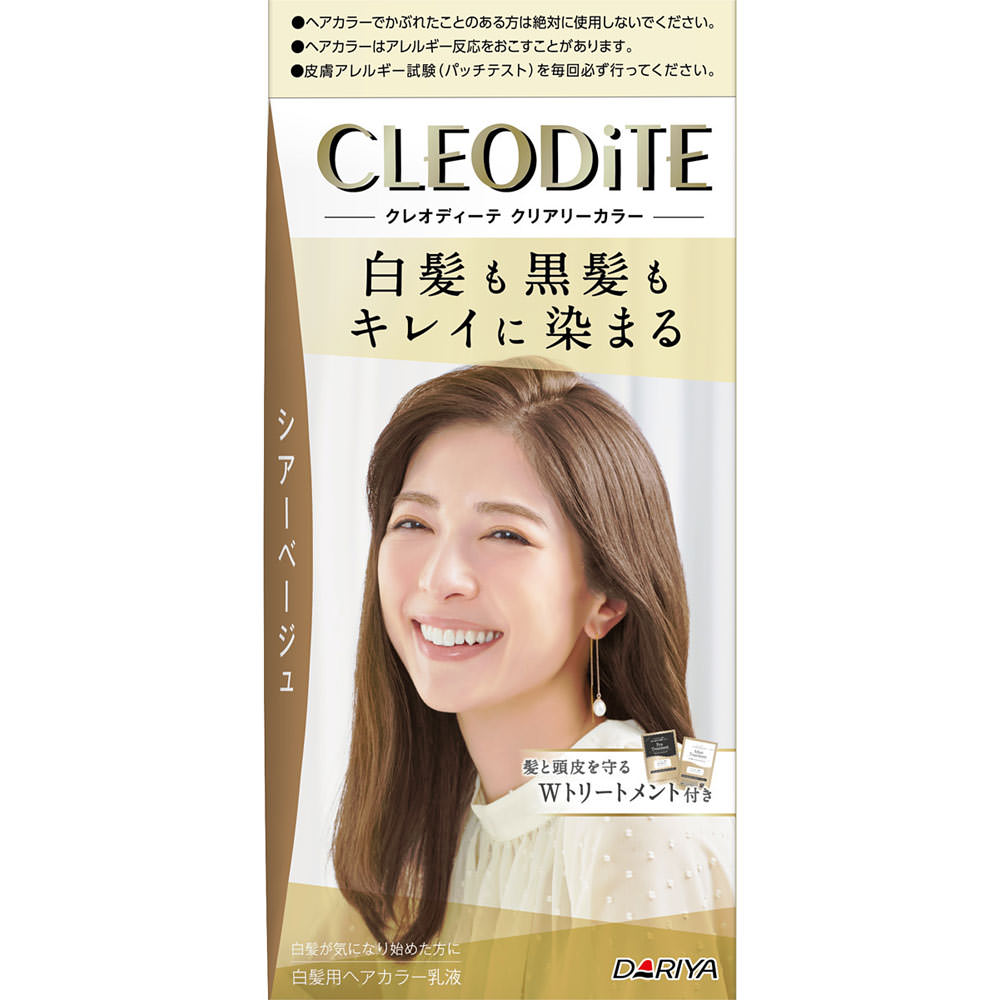 クレオディーテクリアリーカラー（白髪用）【シアーベージュ】 ７２ｇ＋７２ｍｌ ダリヤ (医薬部外品)
