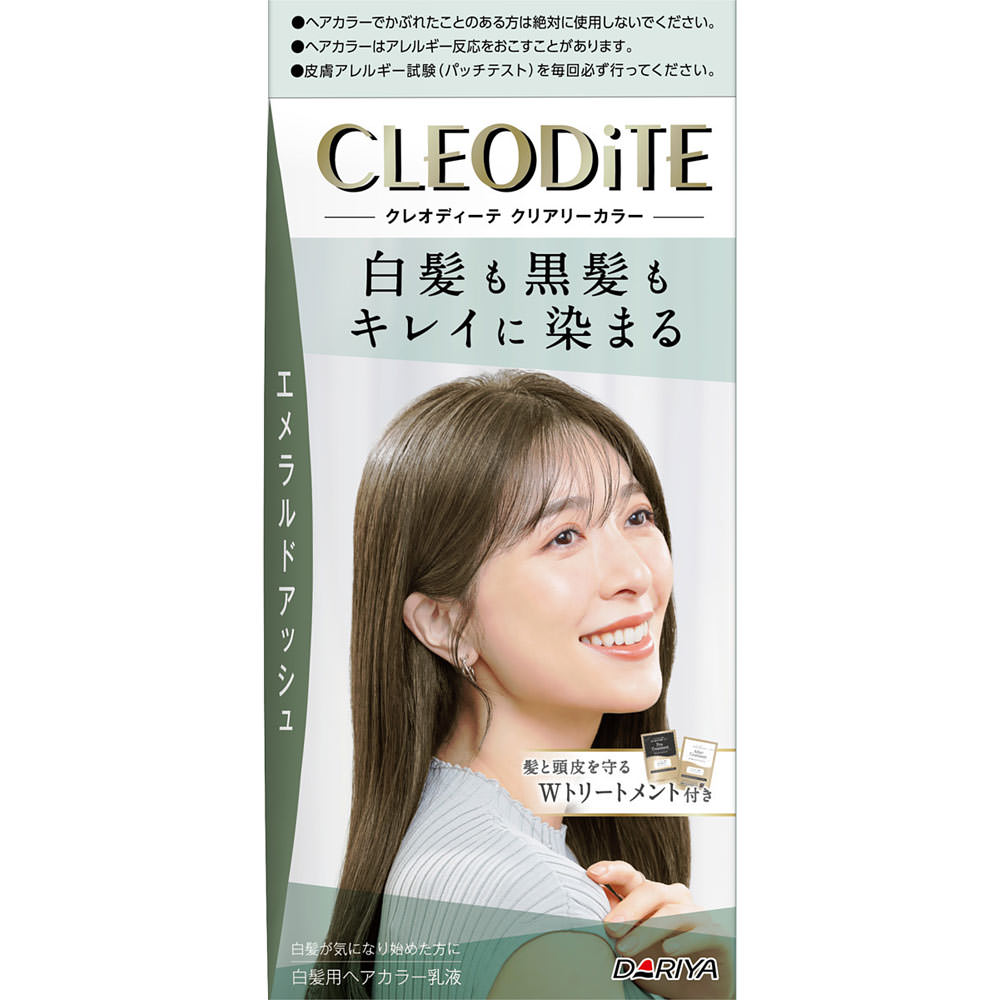 クレオディーテクリアリーカラー（白髪用）【エメラルドアッシュ】 ７２ｇ＋７２ｍｌ ダリヤ (医薬部外品)