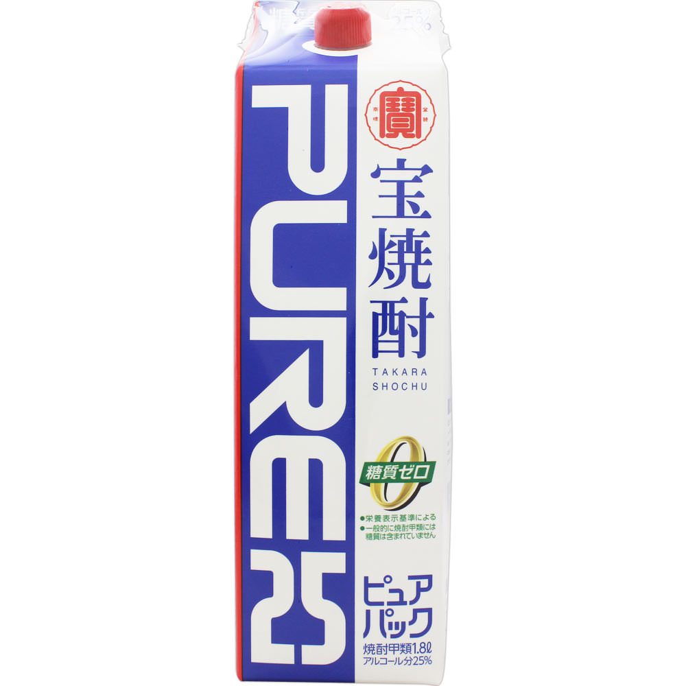 宝焼酎「ピュアパック」２５度 １８００ｍｌ 宝酒造
