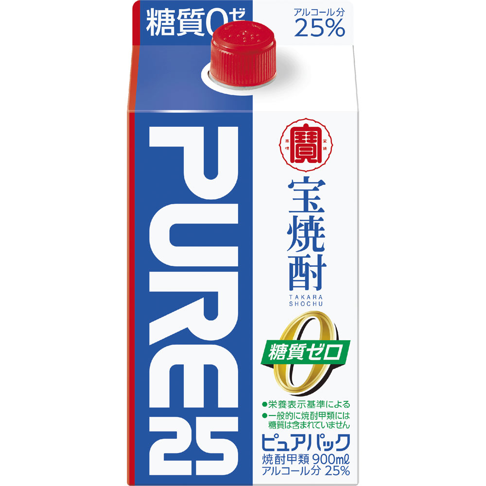 宝焼酎「ピュアパック」２５° ９００ｍｌ 宝酒造
