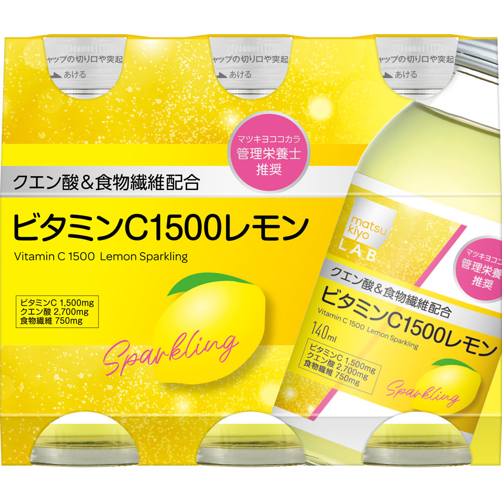 matsukiyo LAB ビタミンＣ１５００レモンスパークリング １４０ｍｌ×６