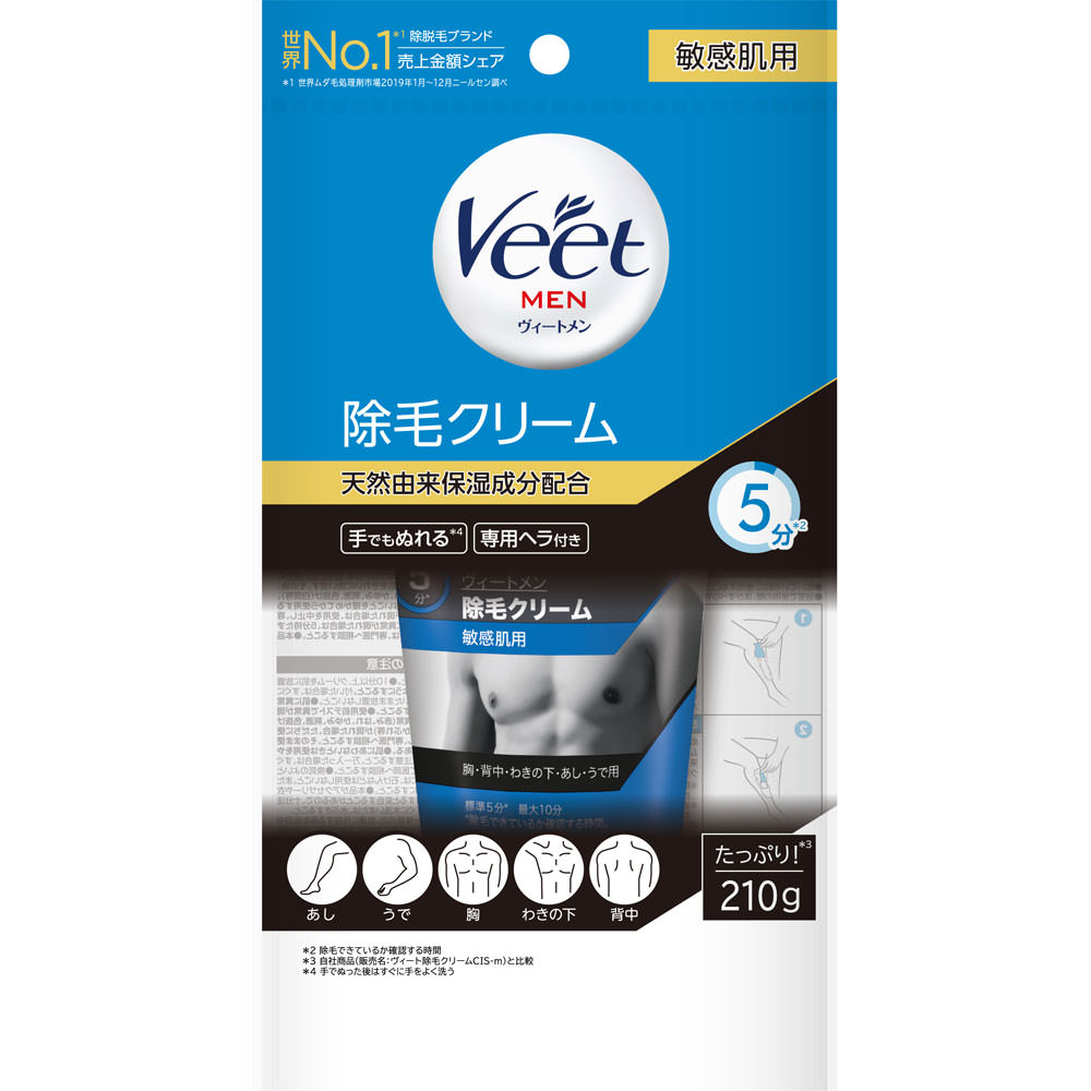 ヴィートメン 除毛クリーム 敏感肌用 ２１０ｇ レキットベンキーザー・ジャパン (医薬部外品)