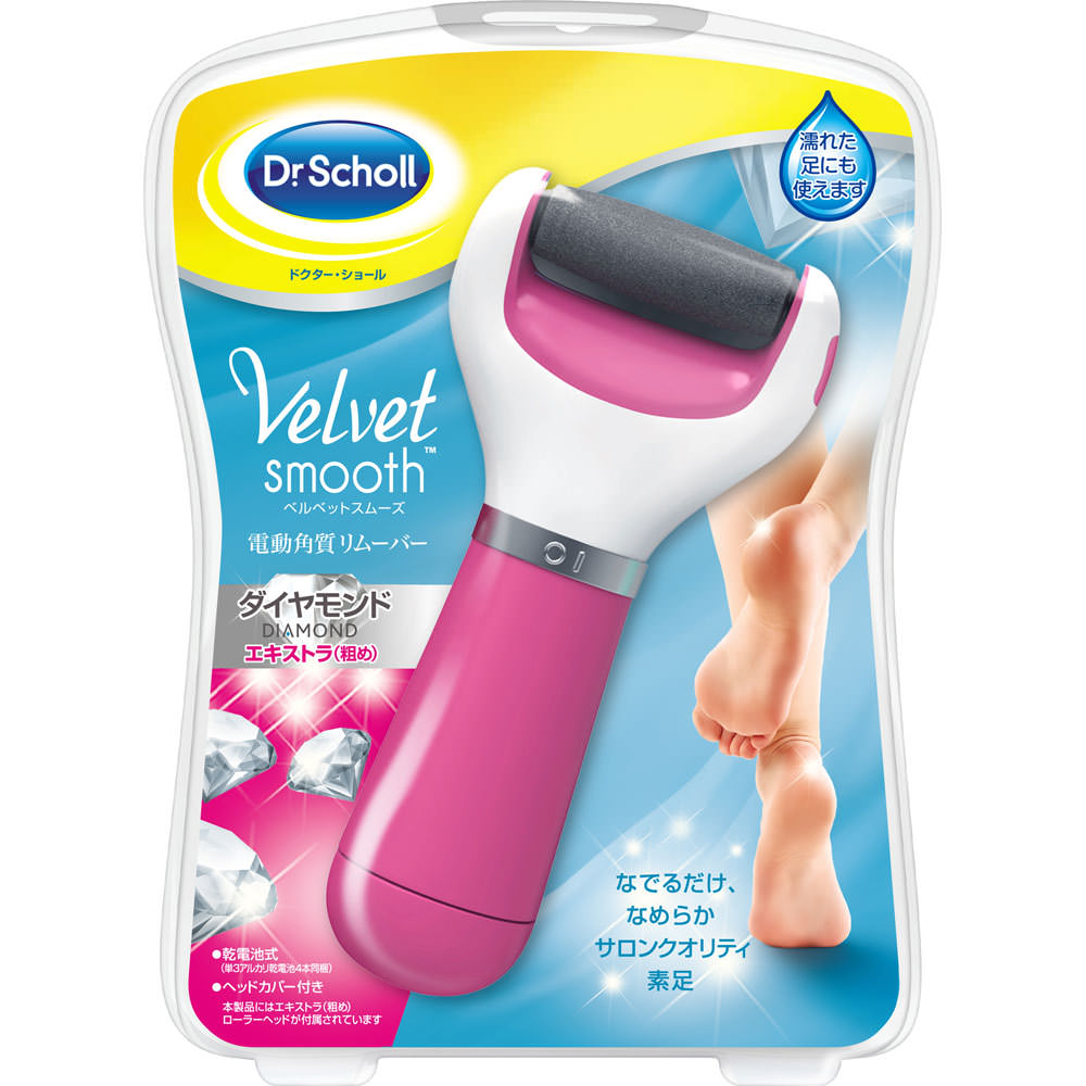 ドクター・ショール ベルベットスムーズ 電動角質リムーバー ダイヤモンド エキストラ （粗め） ピンク １個 Ｓｃｈｏｌｌｓ　Ｗｅｌｌｎｅｓｓ　Ｃｏ