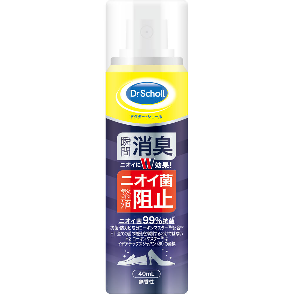 ドクターショール 消臭・抗菌 靴スプレー 無香料 コンパクトサイズ ４０ｍｌ Ｓｃｈｏｌｌｓ　Ｗｅｌｌｎｅｓｓ　Ｃｏ