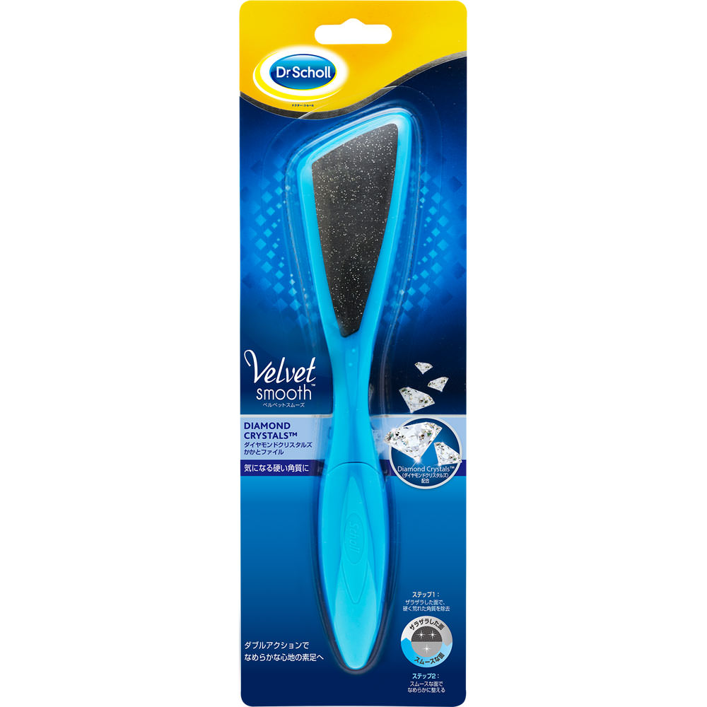 ドクターショール ベルベットスムーズ ダイヤモンドクリスタルズ かかとファイル １本 Ｓｃｈｏｌｌｓ　Ｗｅｌｌｎｅｓｓ　Ｃｏ