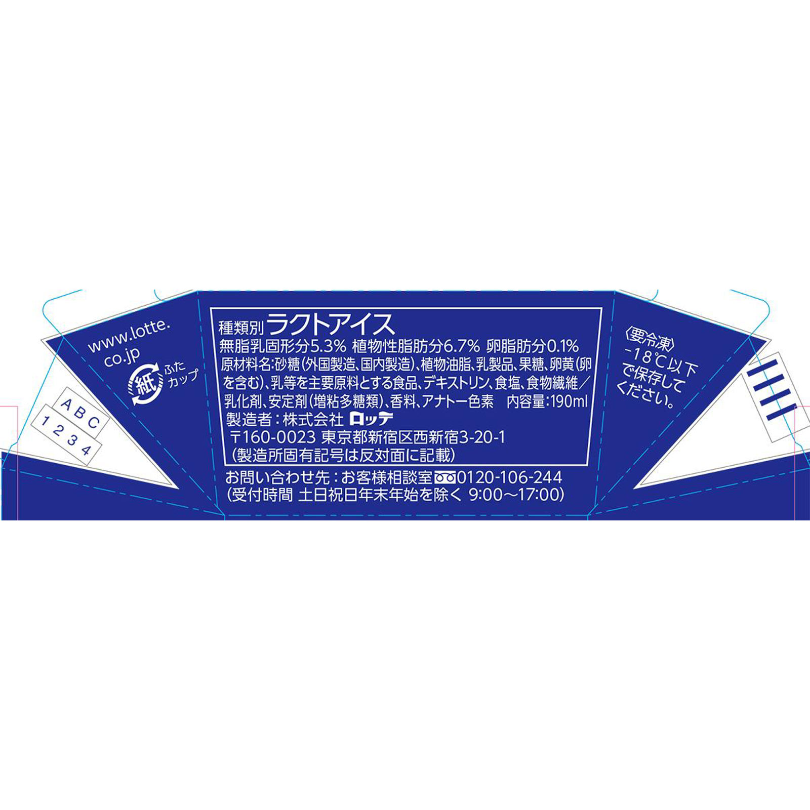 爽バニラ １９０ｍｌ ロッテアイス　