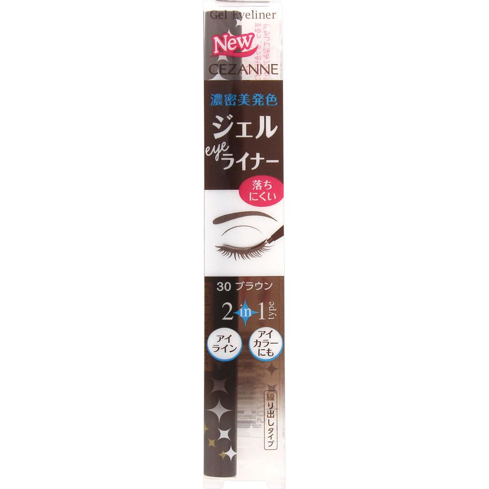 ジェルアイライナー ３０ ブラウン ＿ セザンヌ化粧品