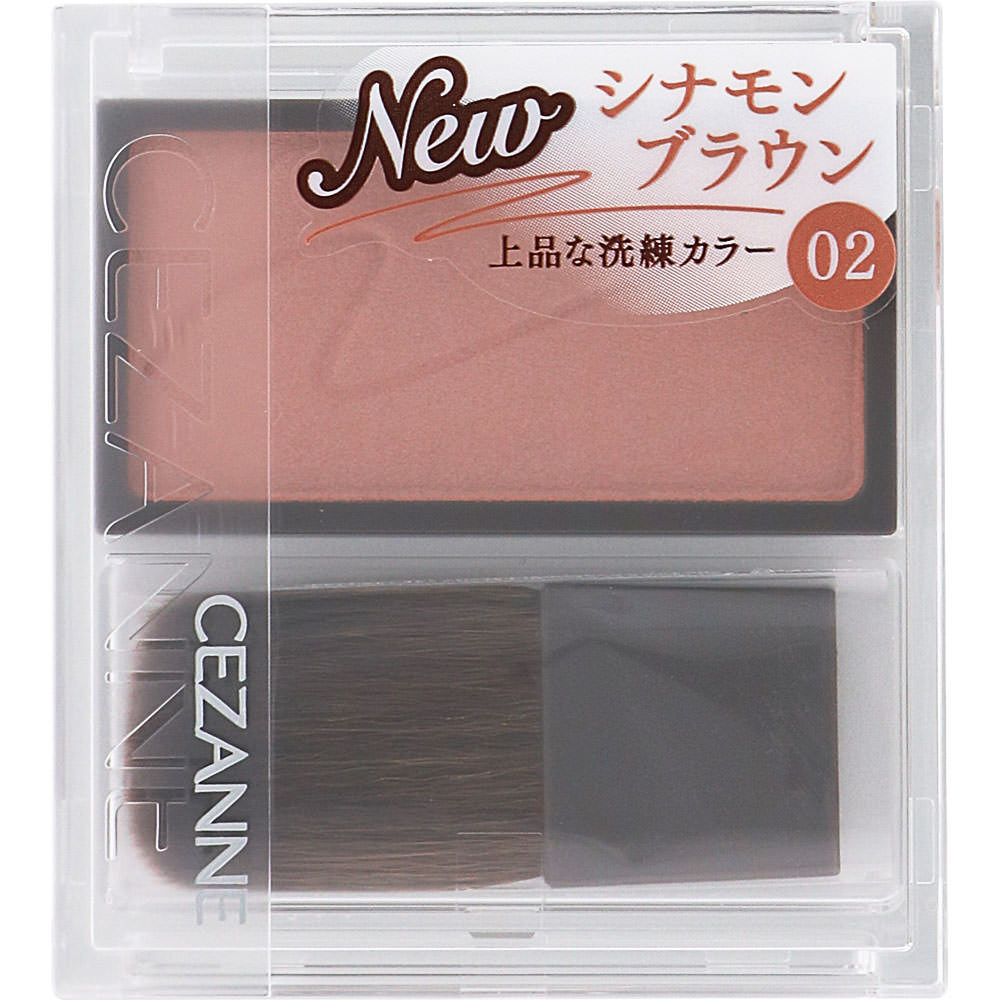 セザンヌ チークブラッシュ 02 シナモンブラウン ＿ セザンヌ化粧品