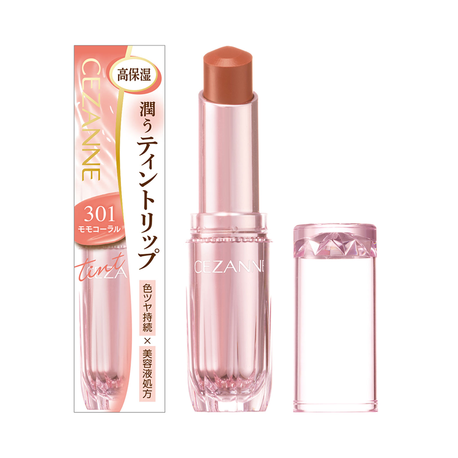 セザンヌ ラスティンググロスリップN 301 モモコーラル _ セザンヌ化粧品