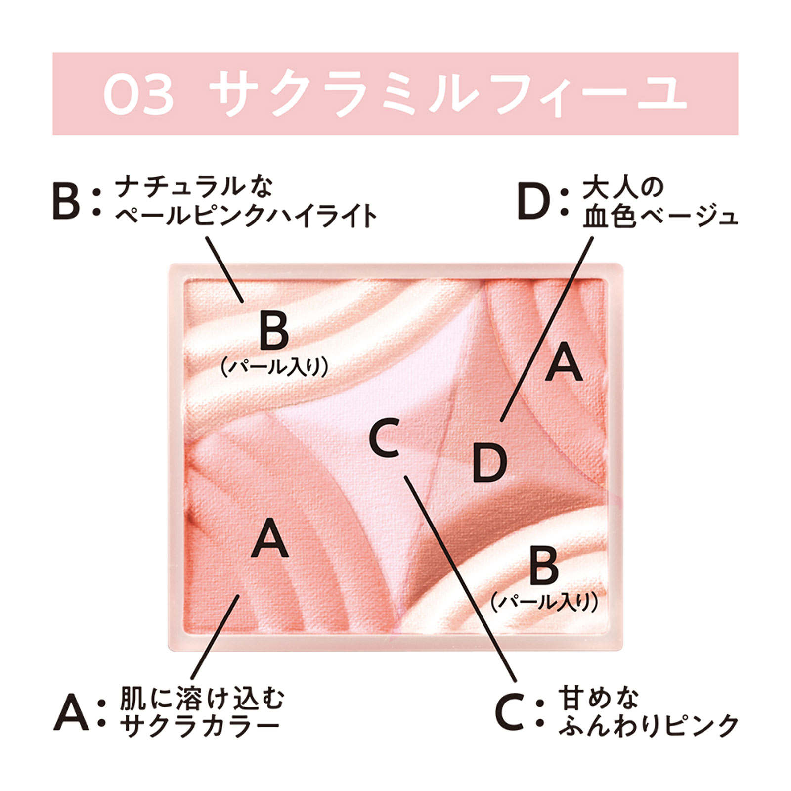 セザンヌ ブレンドカラーチーク 03 サクラミルフィーユ _ セザンヌ化粧品
