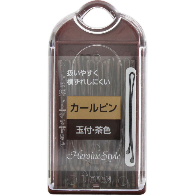 カールピン玉付き 茶 Ｂ２１６ ヒーロー