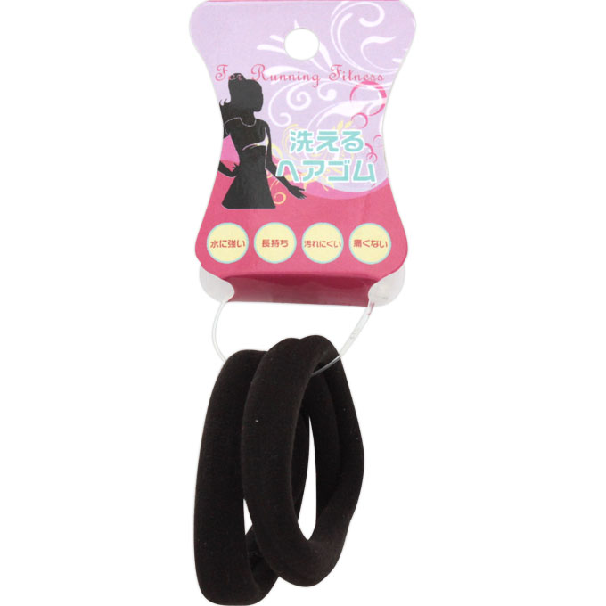 洗えるヘアゴム L 茶 Ｊ５３６ ヒーロー