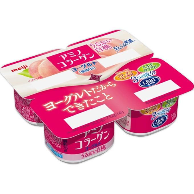 アミノコラーゲンヨーグルト うるおい白桃 ７５Ｇ＊４ 明治（旧明治乳業）