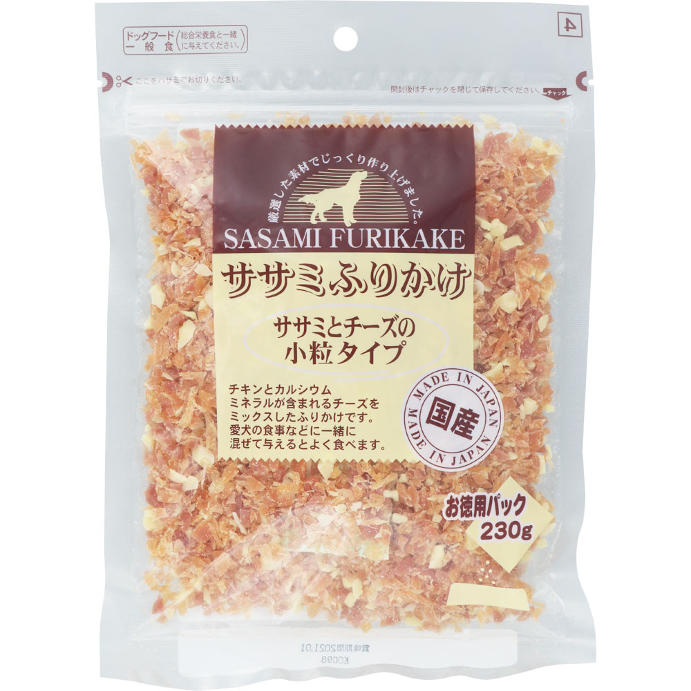お買い得ふりかけ 鶏ささみとチーズ小粒タイプ ２３０ｇ 九州ペットフード