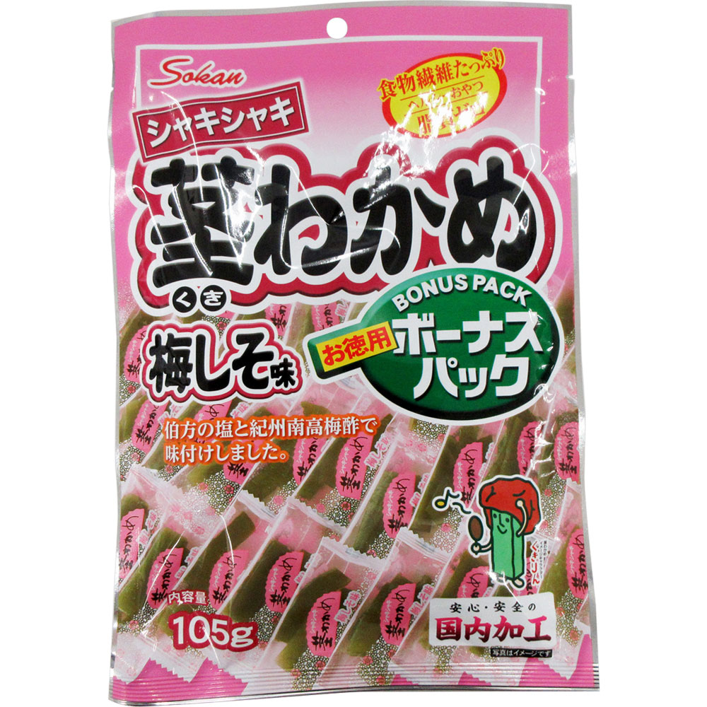 ボーナスパック茎わかめ梅しそ味 １０５ｇ 壮関