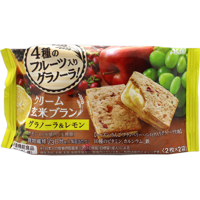バランスアップ クリーム玄米ブラン グラノーラ＆レモン ２枚Ｘ２袋 アサヒグループ食品株式会社