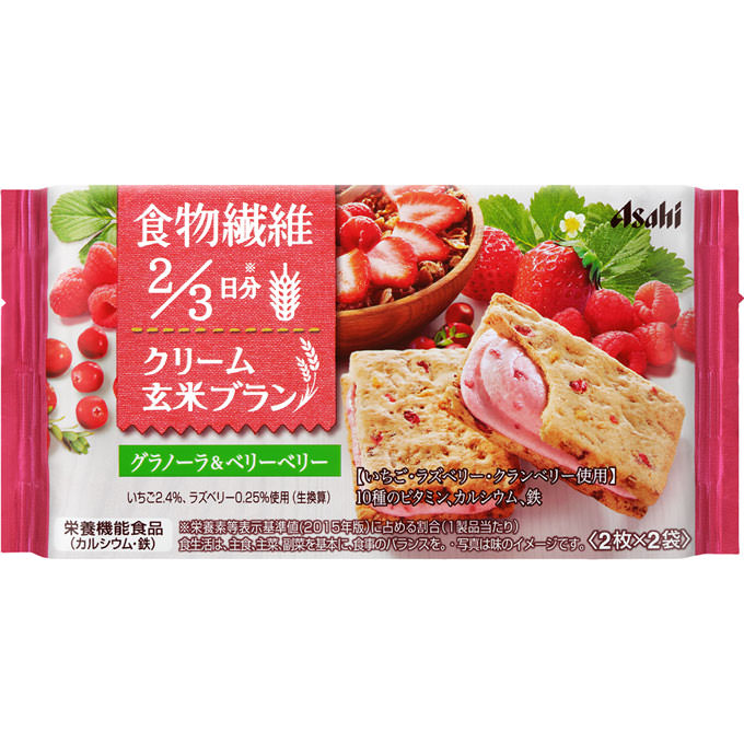 バランスアップ クリーム玄米ブラン グラノーラ＆ベリーベリー ２枚Ｘ２袋 アサヒグループ食品株式会社