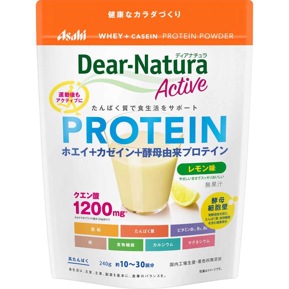ディアナチュラアクティブ ホエイ＋カゼインプロテイ ンレモン ２４０ｇ アサヒグループ食品株式会社