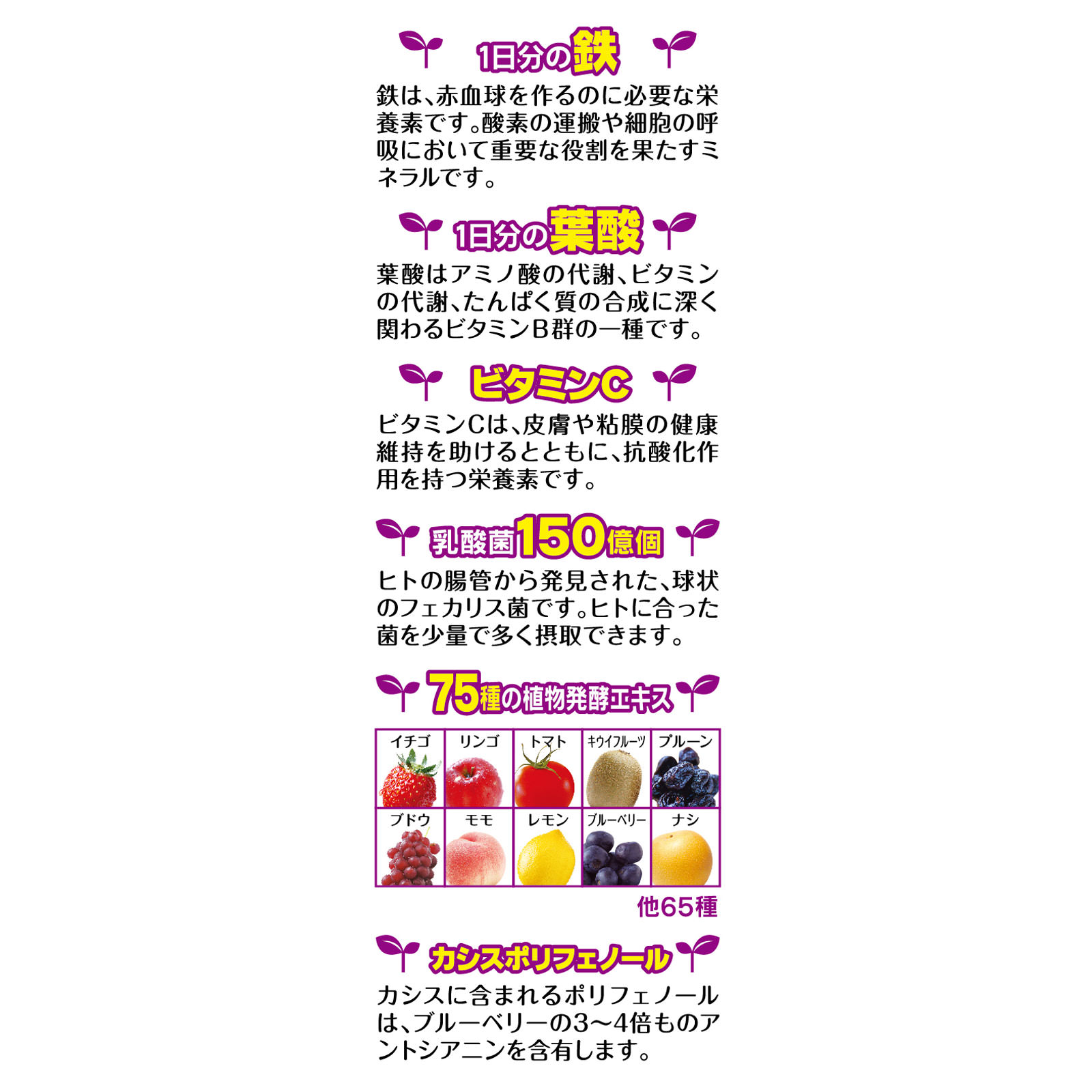 おいしいフルーツ青汁　鉄＆葉酸 ２０包 ユーワ