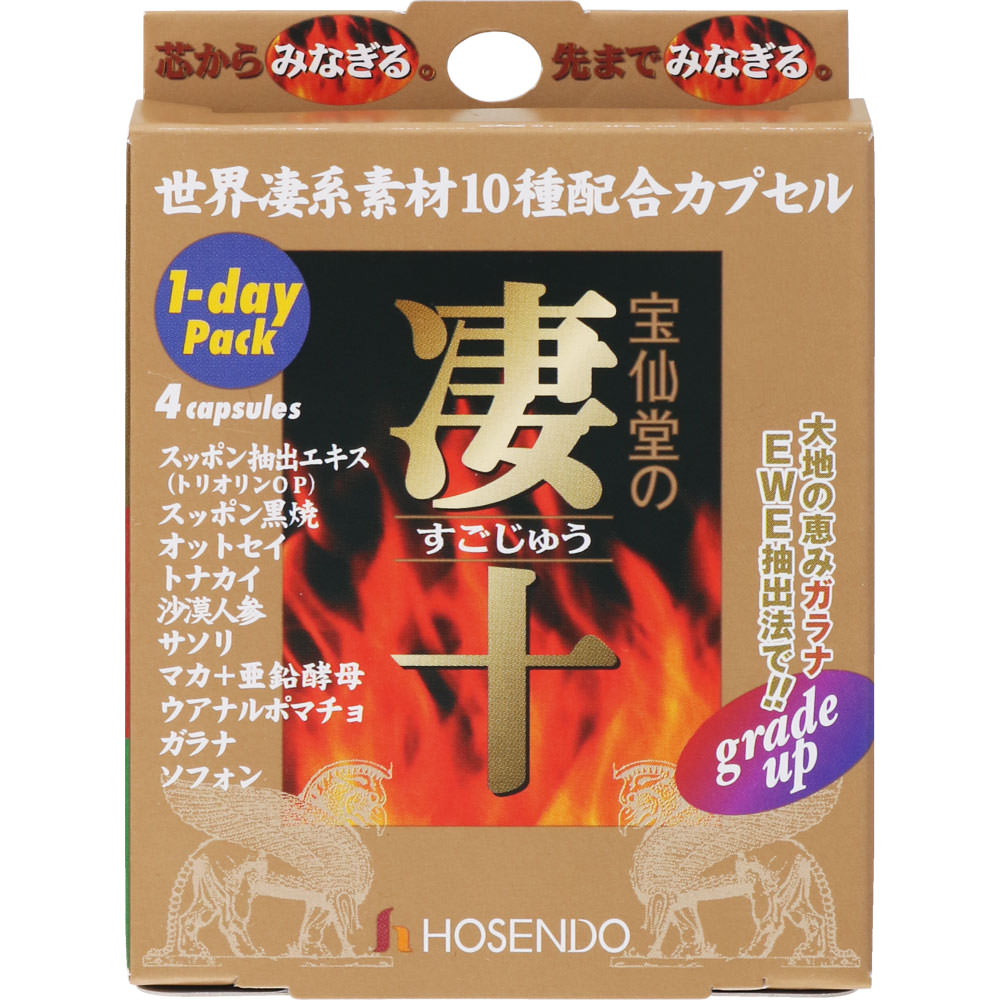 宝仙堂の凄十 1－DAYパック ４粒 宝仙堂