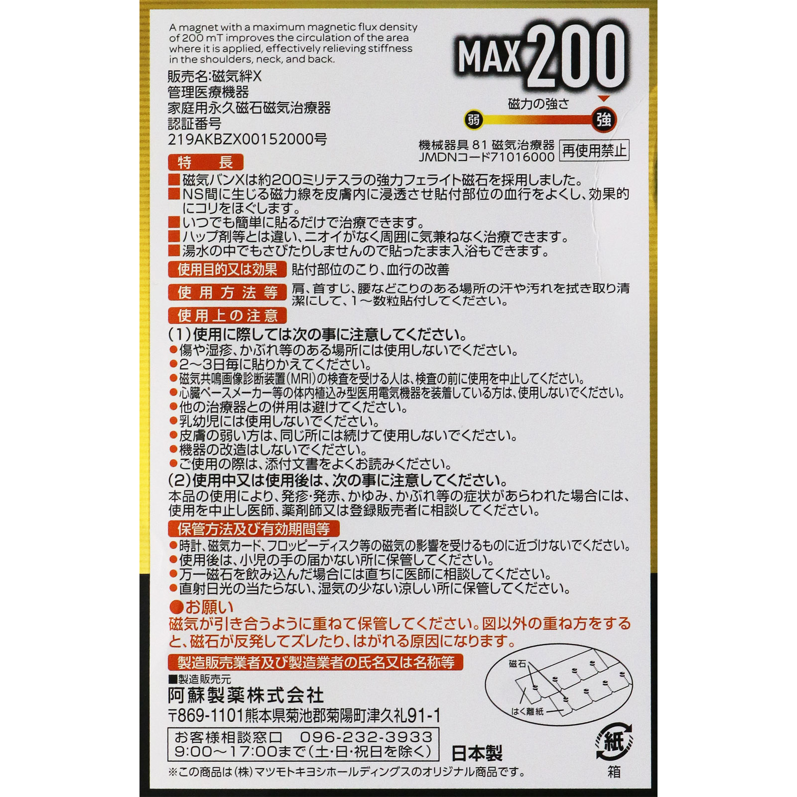matsukiyo 磁気バンＸ２００ｍＴ ３２粒