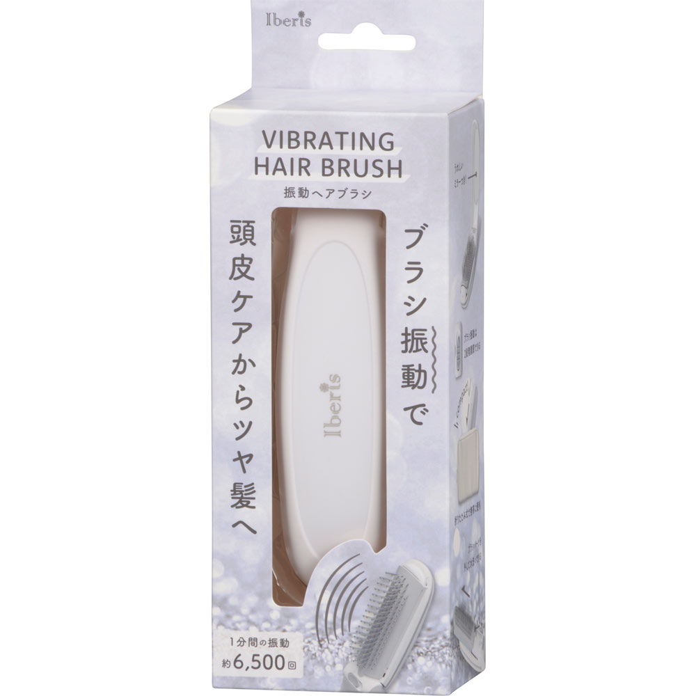 ＩＢＥＲＩＳ振動ヘアブラシ ＨＢ－ＴＢ１１７８Ｗ オーム電機