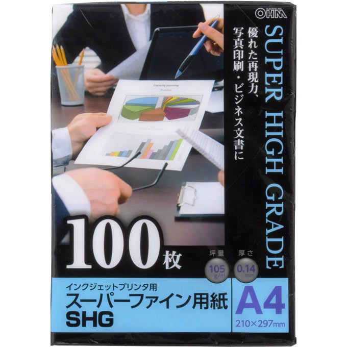 スーパーファイン用紙 A4 ＰＡ－ＰＳＦ－Ａ４／１０ オーム電機