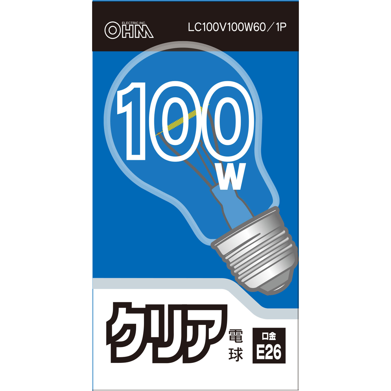 ＯＨＭ　クリア電球１００Ｗ形 ＬＣ１００Ｖ９５Ｗ オーム電機