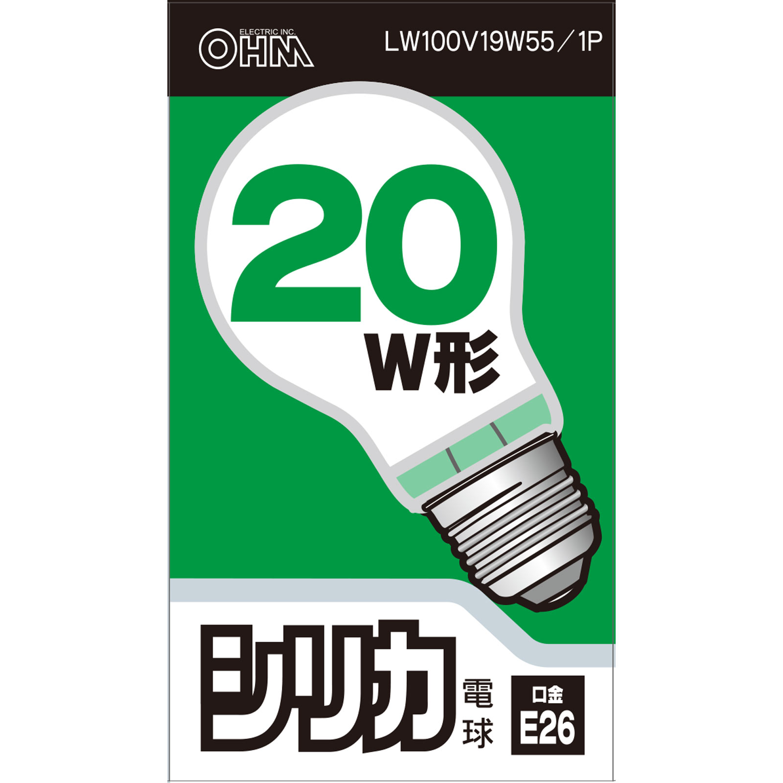 ＯＨＭ　シリカ電球２０Ｗ形 ＬＷ１００Ｖ１９Ｗ オーム電機