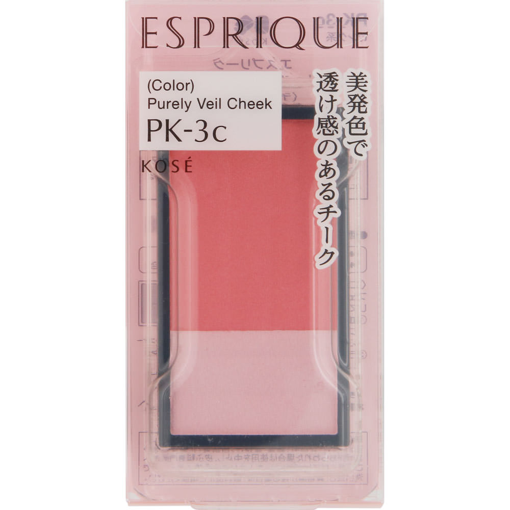エスプリーク ピュアリーベールチーク ＰＫ３（華やかなフラワーピンク） ３．３ｇ コーセー