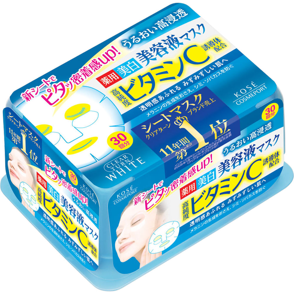 クリアターン エッセンスマスク（ビタミンＣ） ３０回分 ＫＯＳＥコスメポート (医薬部外品)