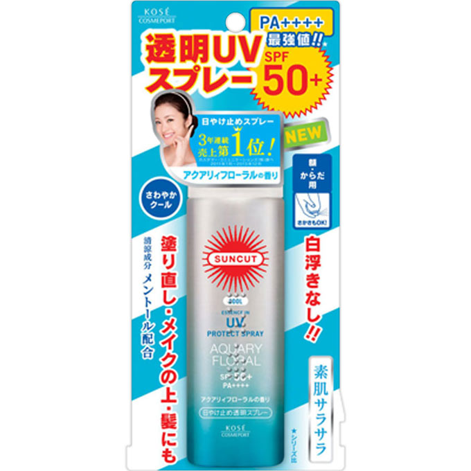 サンカット 日やけ止め透明スプレー アクアリィフローラル ５０ｇ コーセー