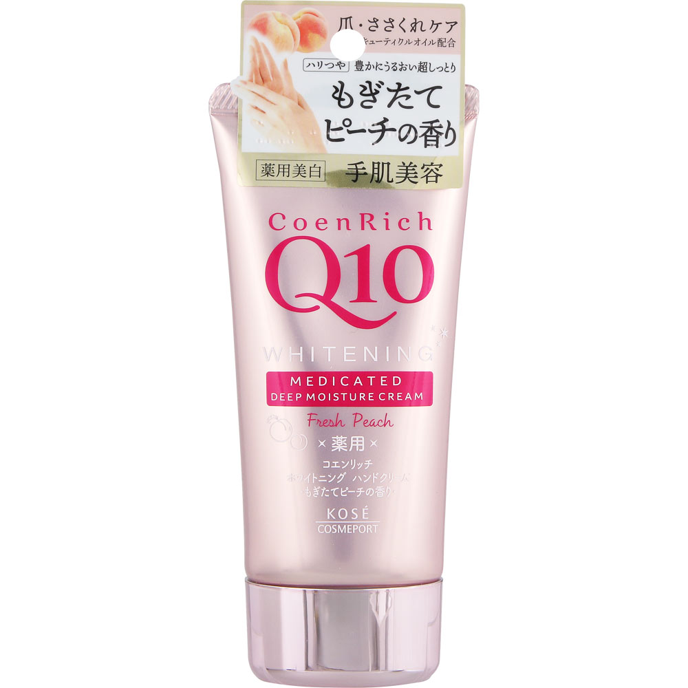 コエンリッチ 薬用ホワイトニング ハンドクリーム もぎたてピーチ ８０ｇ ＫＯＳＥコスメポート (医薬部外品)