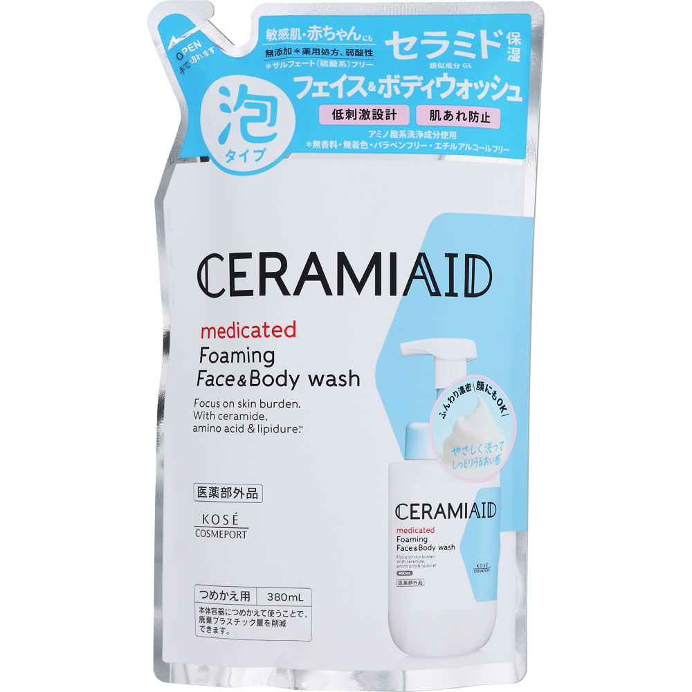 セラミエイド　薬用フェイス＆ボディウォッシュ　詰替 ３８０ｍＬ ＫＯＳＥコスメポート (医薬部外品)