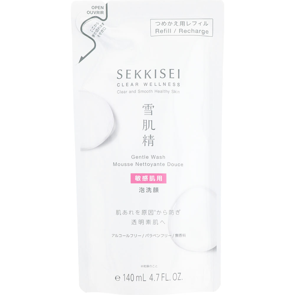 雪肌精 クリアウェルネス ジェントル ウォッシュ (つめかえ用) １４０ｍＬ コーセー