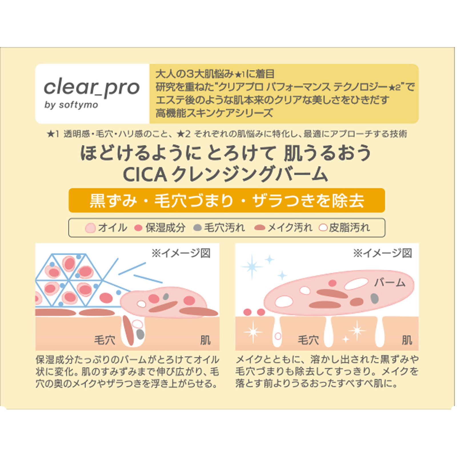 ソフティモ　クリアプロ　クレンジングバーム　ＣＩＣＡ　ディープクリア ９０ｇ ＫＯＳＥコスメポート