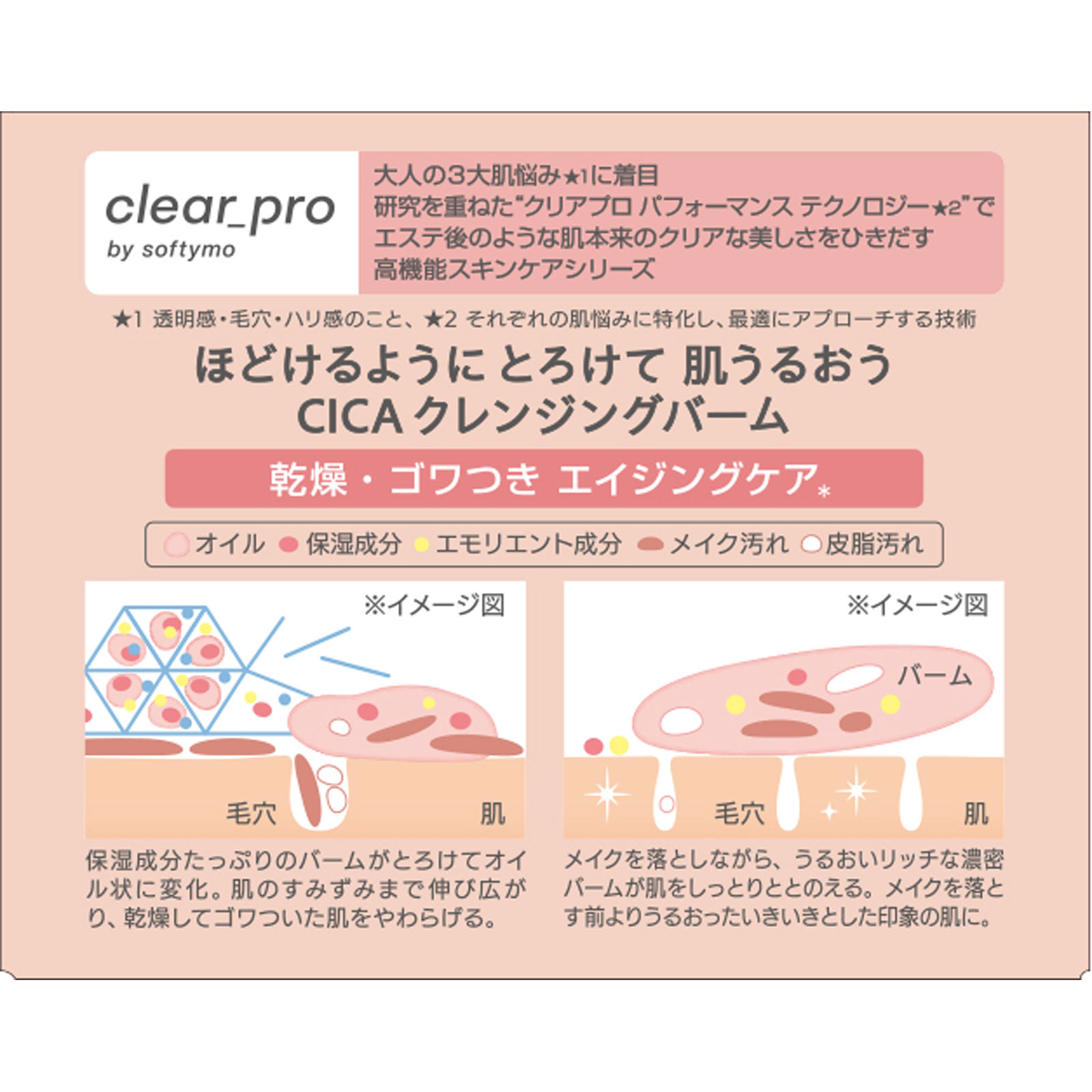 ソフティモ　クリアプロ　クレンジングバーム　ＣＩＣＡ　リッチモイスト ９０ｇ ＫＯＳＥコスメポート