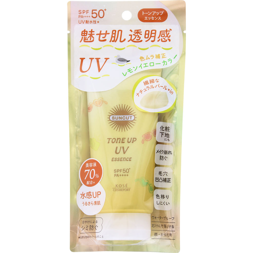 サンカットＲ　トーンアップＵＶ　エッセンス　レモンイエロー ８０ｇ ＫＯＳＥコスメポート