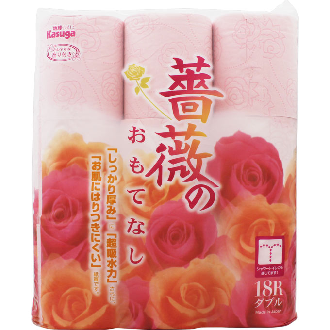 薔薇のおもてなし １８ロール ダブル ２５ｍ 春日製紙工業