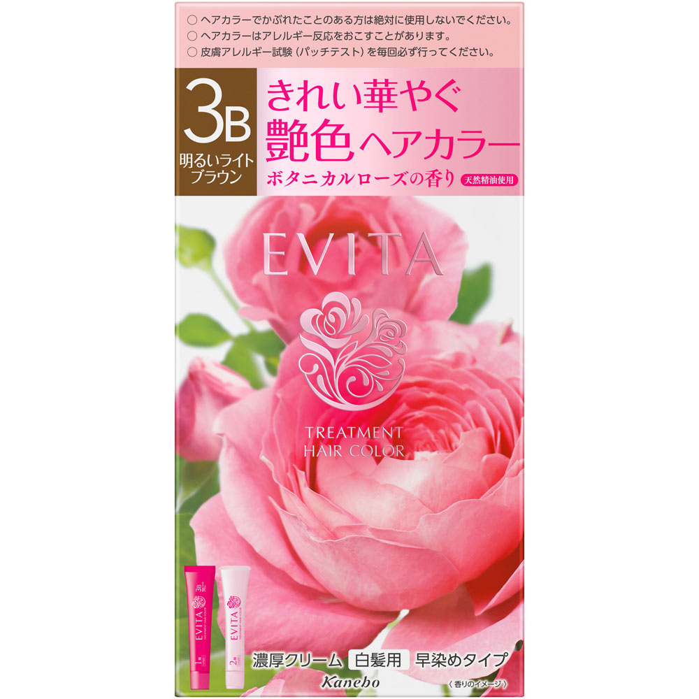 エビータ　トリートメントヘアカラー　３Ｂ ４５ｇ＋４５ｇ カネボウ化粧品 (医薬部外品)