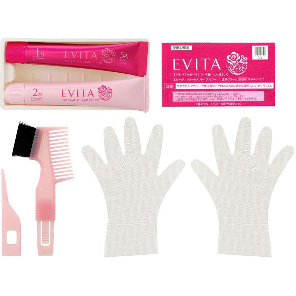 ecost ヘアーエッセンス養毛料7gのみ使用した超お買い得品⭐︎ エビータ トリートメントヘアカラー 5A | マツキヨココカラ