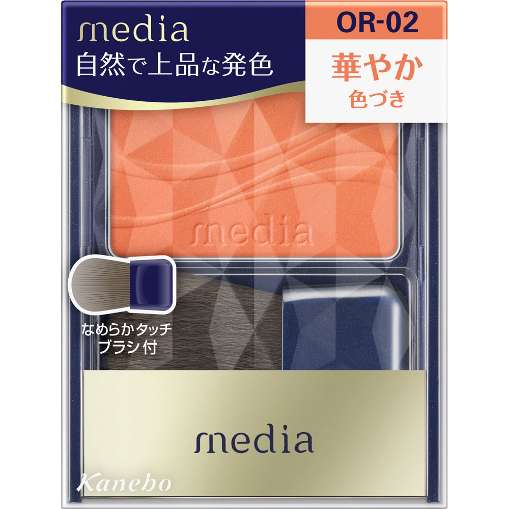 メディア　ブライトアップチークＳ　ＯＲ－０２ ２．８ｇ カネボウ化粧品