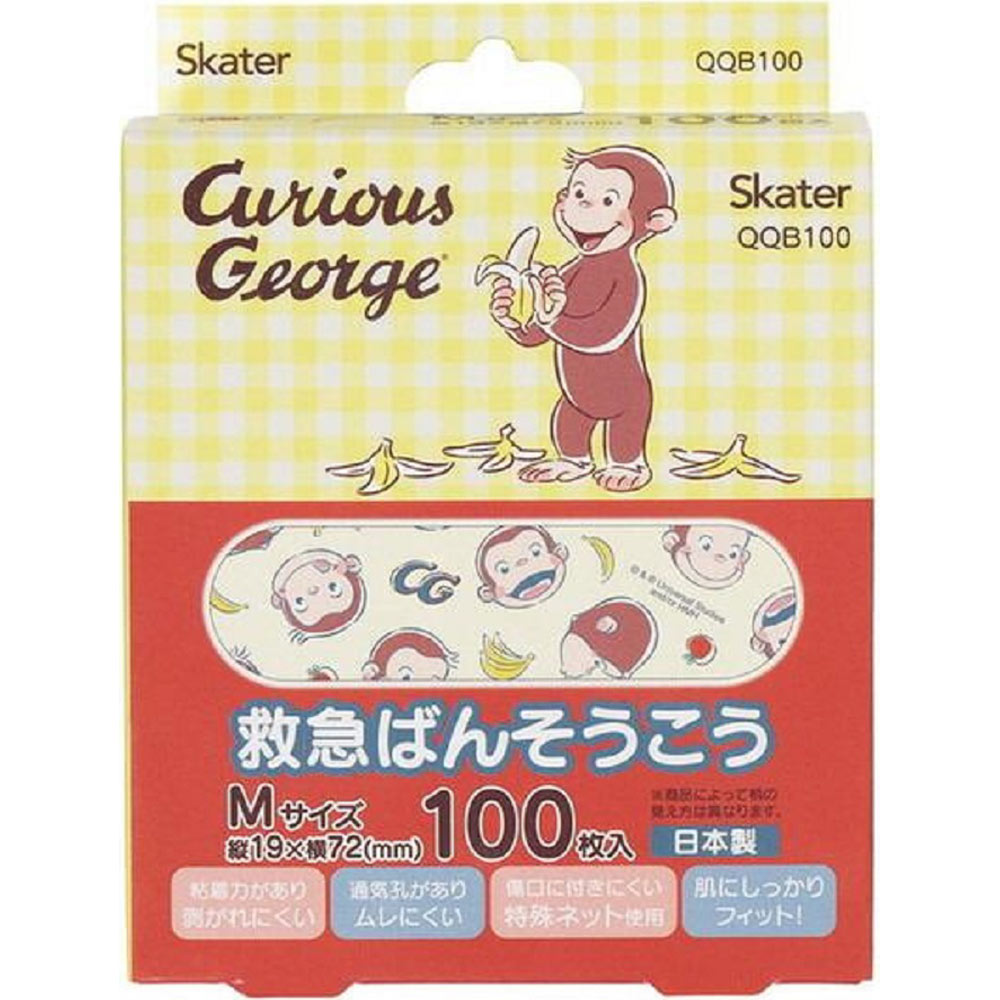 スケーター救急ばんそうこうおさるのジョージＭサイズ １００枚入 スケーター株式会社