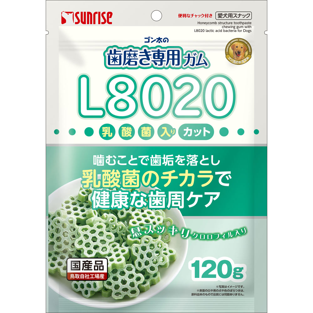 ゴン太の歯磨き専用ガムＬ８０２０カットクロロ １２０ｇ サンライズ