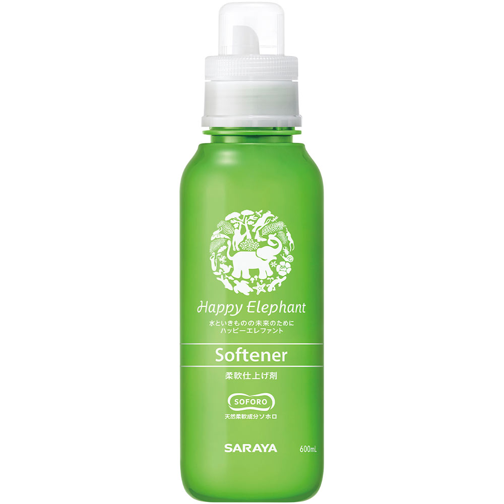 ハッピーエレファント柔軟仕上げ剤本体 ６００ｍｌ サラヤ