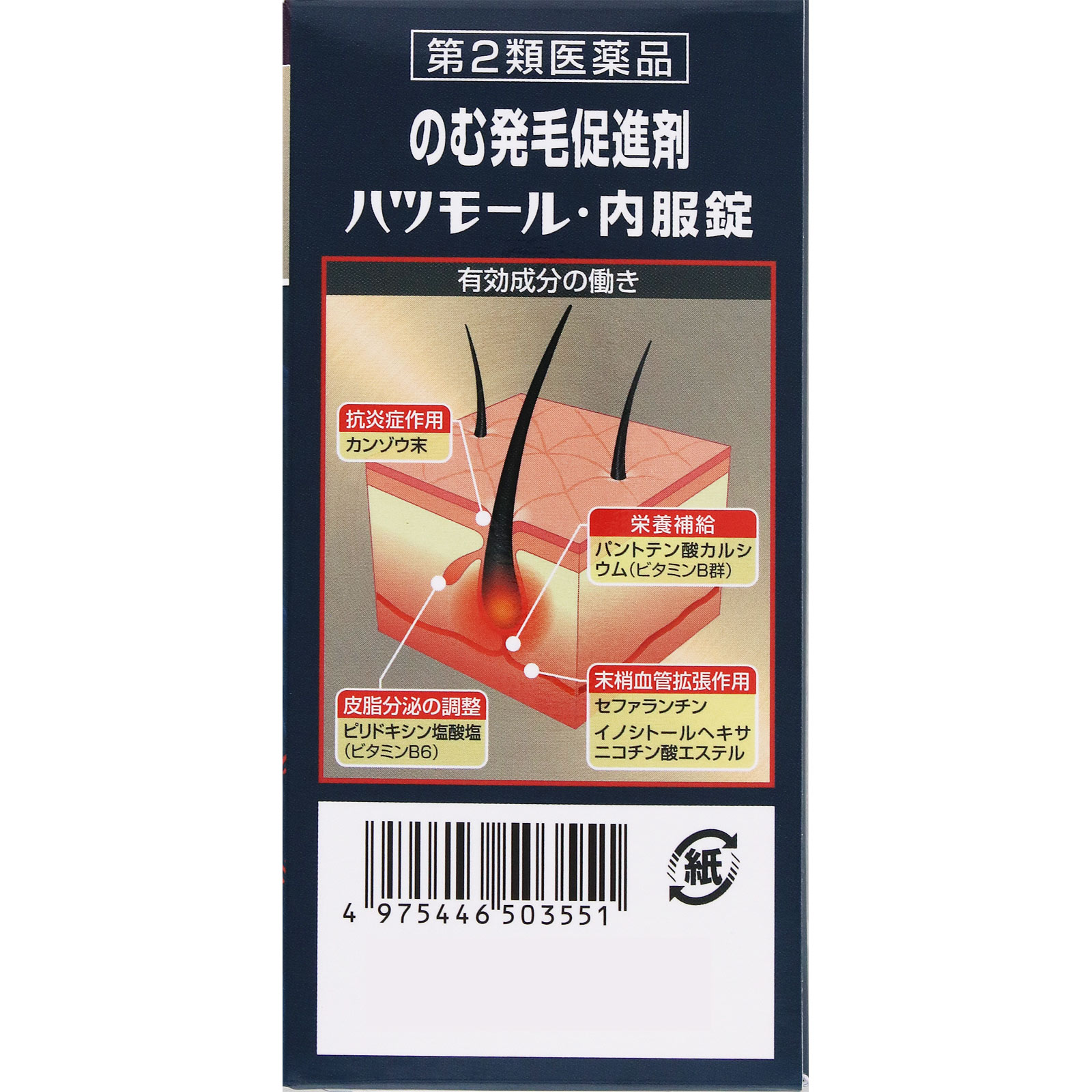 ハツモール内服錠 １８０錠 田村治照堂 【第2類医薬品】